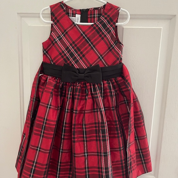 Bonnie Jean Red Plaid Party Dress - Picture 1 of 11